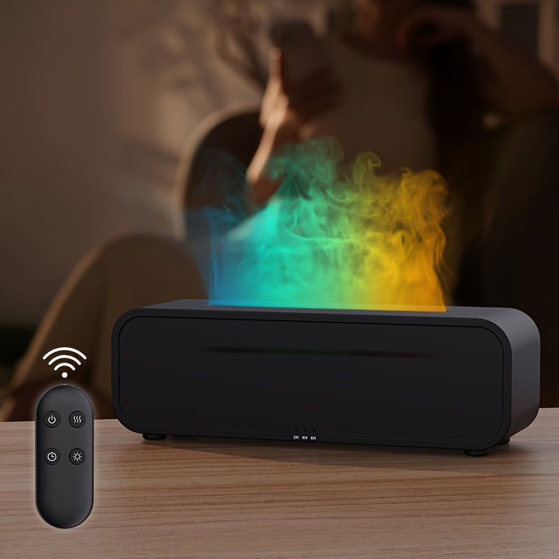 7-Colour Flame Oil Diffuser Speaker – Music & Relaxation in Harmony