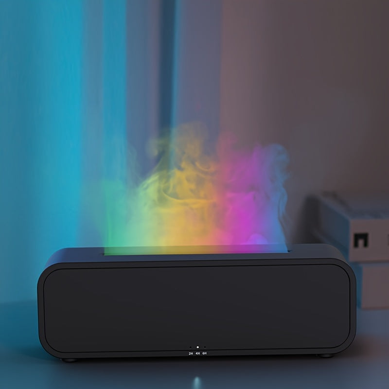 7-Colour Flame Oil Diffuser Speaker – Music & Relaxation in Harmony