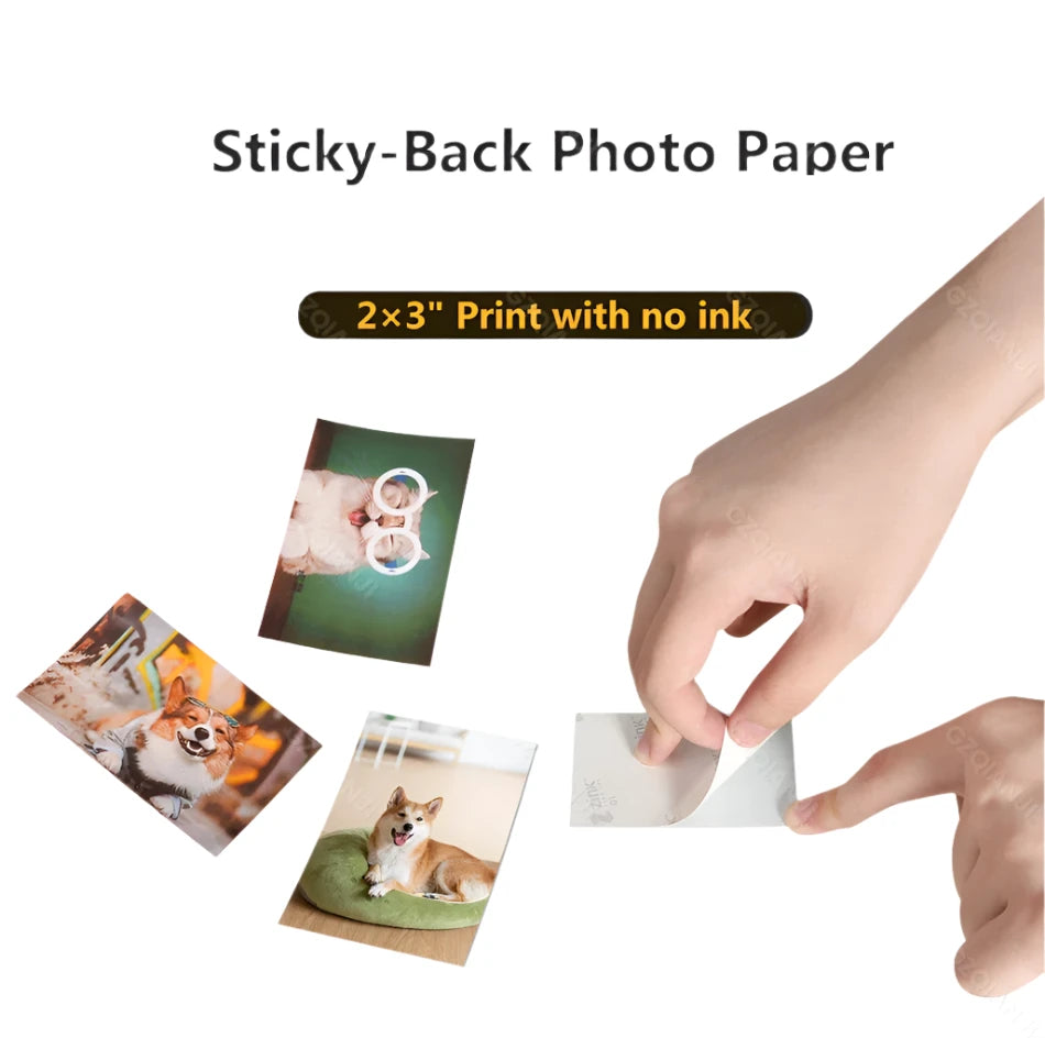 Pocket-Sized Wireless Photo Printer – Instant 2x3” Colour Prints Anywhere