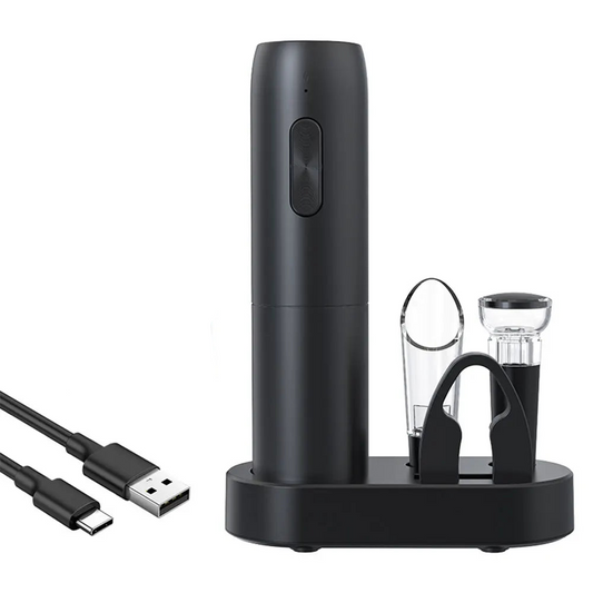 Auto Wine Opener – Effortless Electric Corkscrew with Charging Base