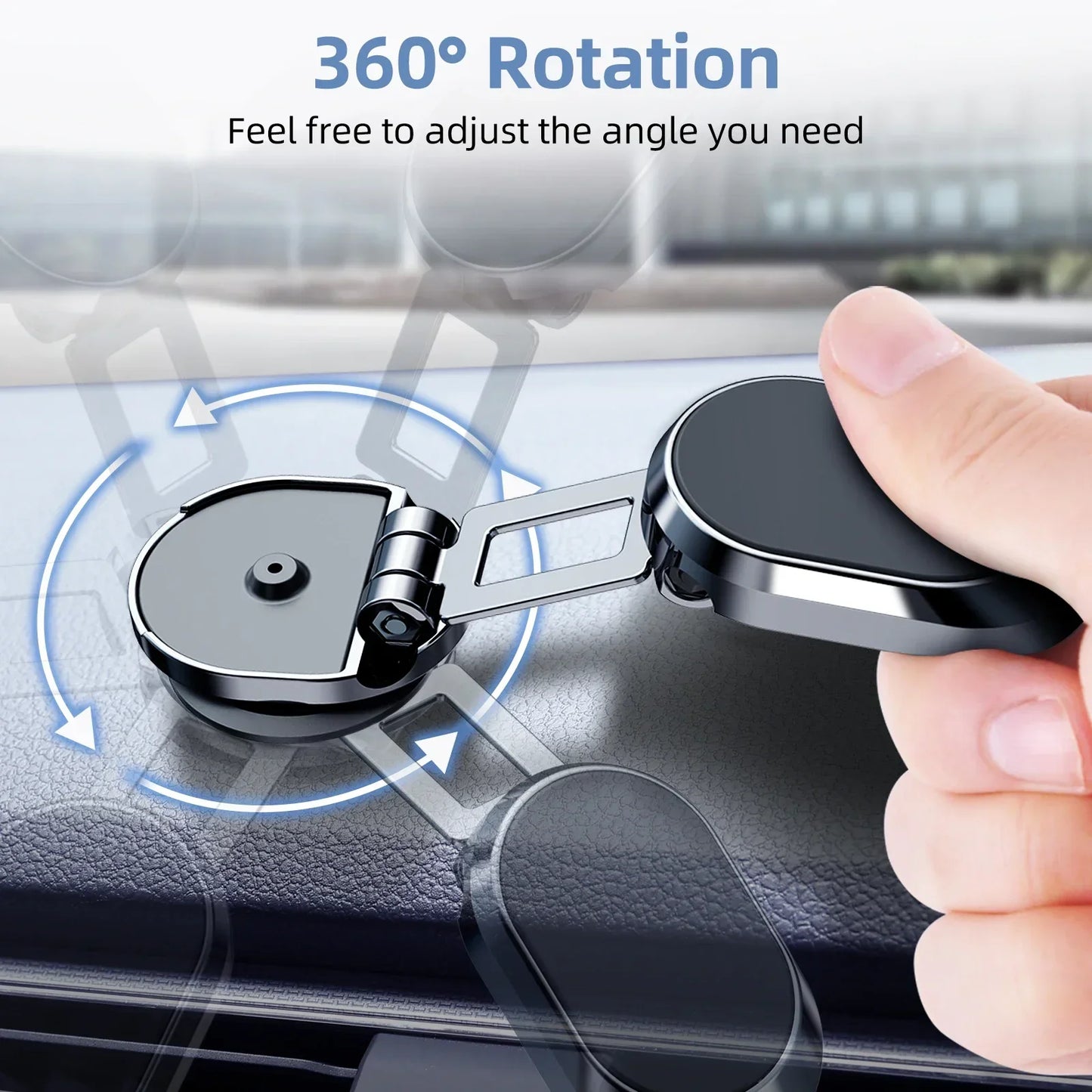 360° Foldable Rotating Magnetic Car Phone Mount