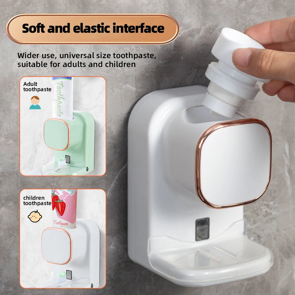 Smart Touchless Toothpaste Dispenser – 3 Modes, Wall-Mounted, USB-Powered