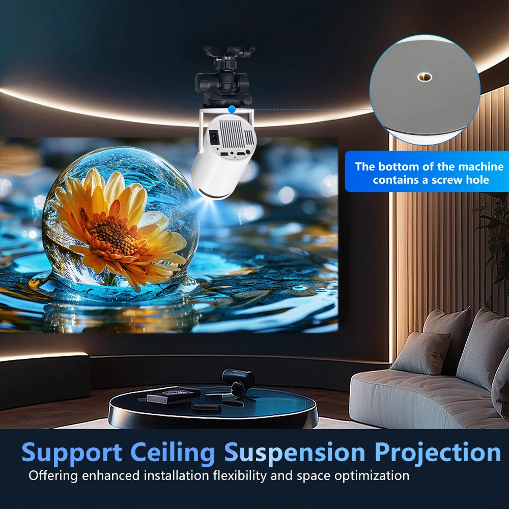 4K Smart Projector Pro – Portable 180° HD Cinema with Dual WiFi & Bluetooth 5.0