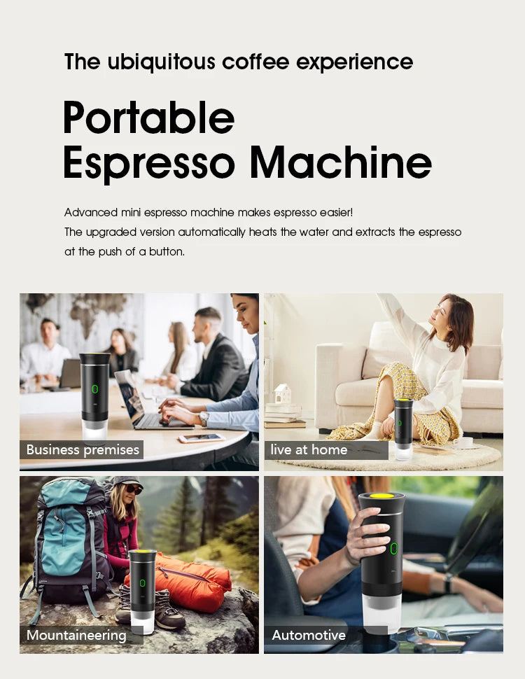 Anywhere Espresso – 3 in 1 Wireless Coffee Maker for Car, Home & Camping