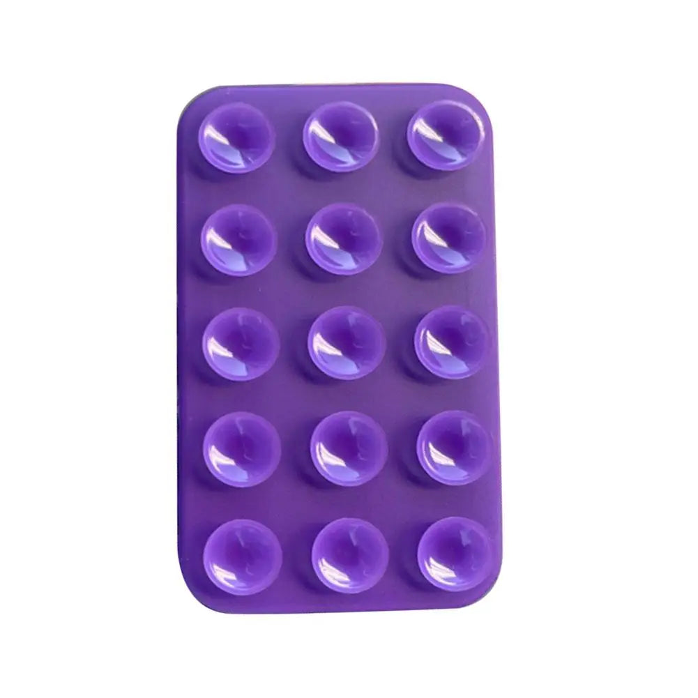 Dual-Sided Anti-Slip Phone Holder – 15 Silicone Suction Cups for Secure Hold