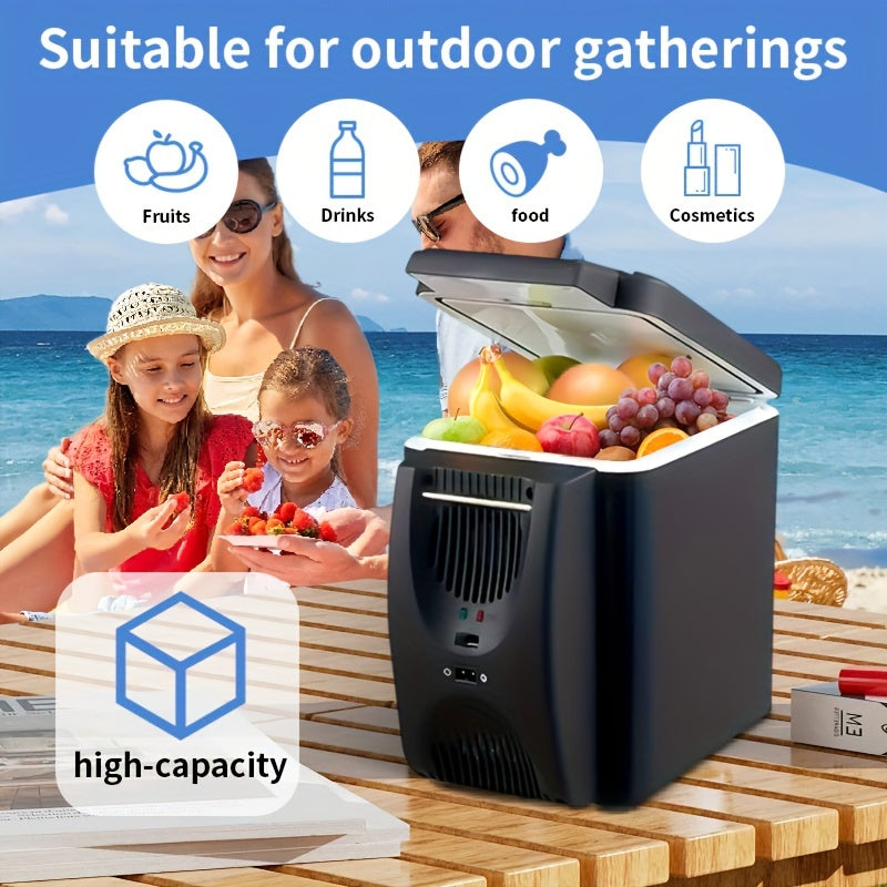 6L Portable Mini Fridge - DC 12V Electric Cooler for Travel & Outdoor Adventures