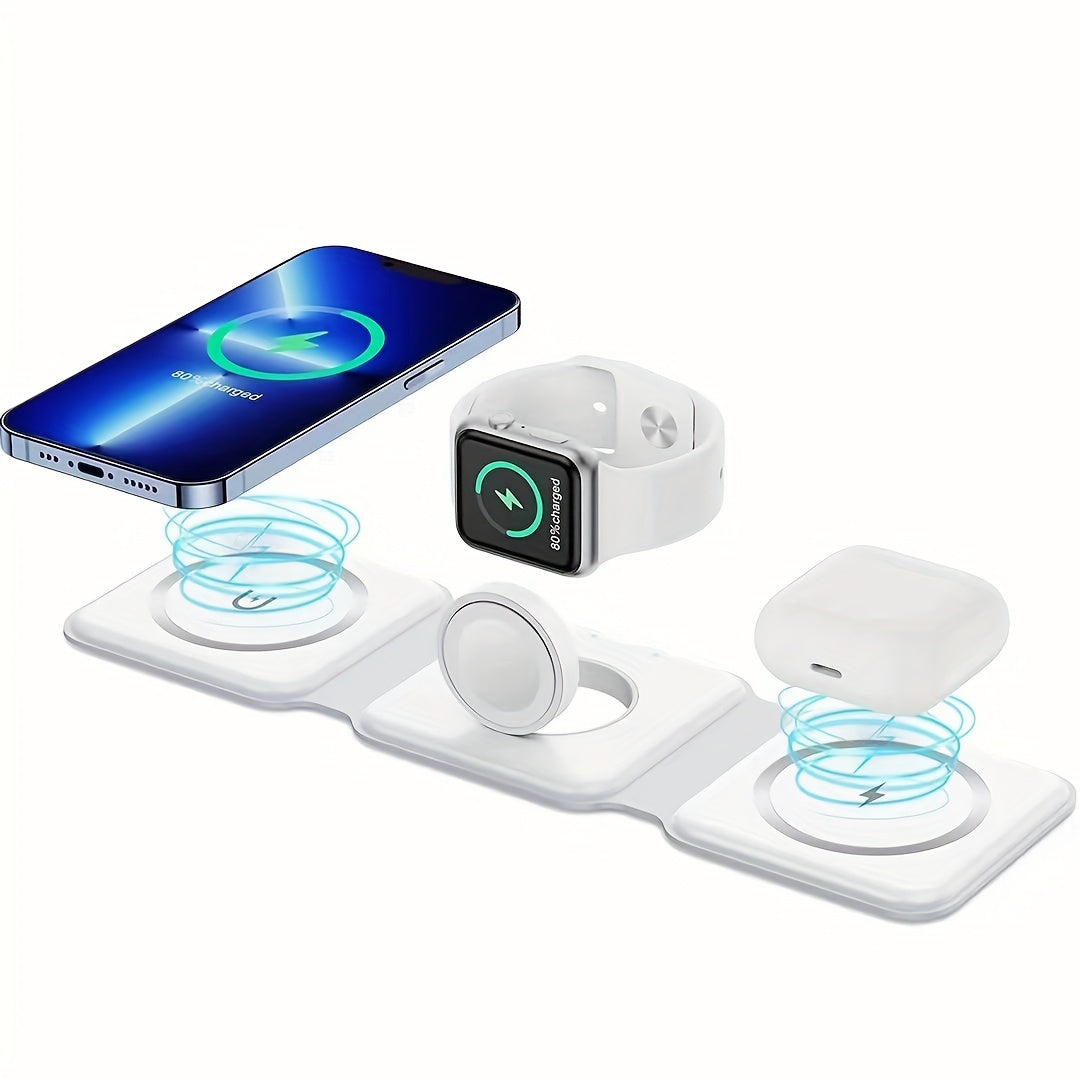 3 in 1 Wireless Magnetic Foldable Charger